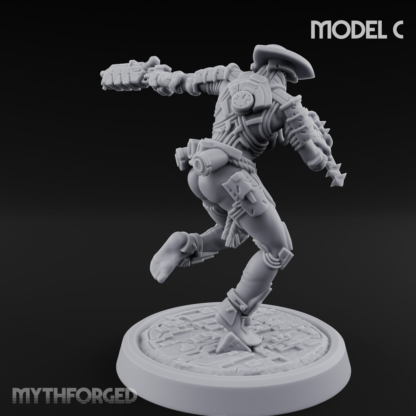 Gun Running Goblin Trooper C Miniature for Dungeons and Dragons, Pathfinder or other TTRPGs