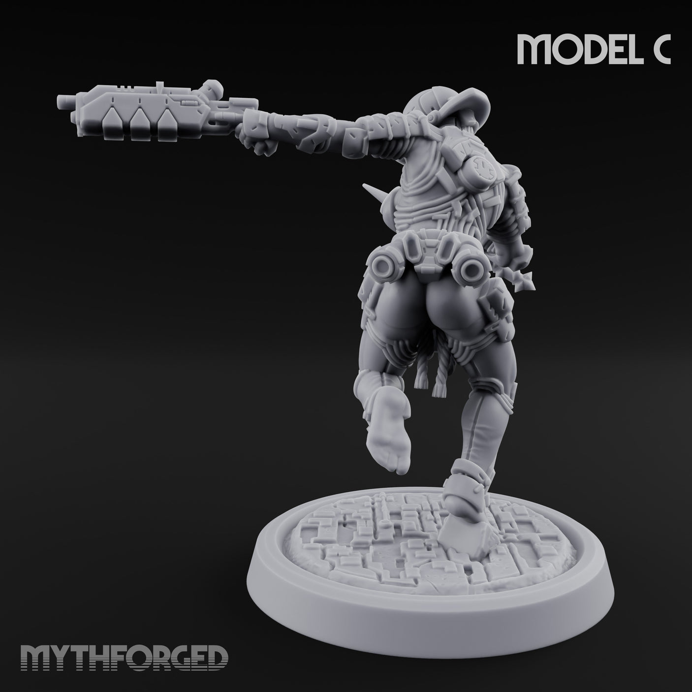 Gun Running Goblin Trooper C Miniature for Dungeons and Dragons, Pathfinder or other TTRPGs