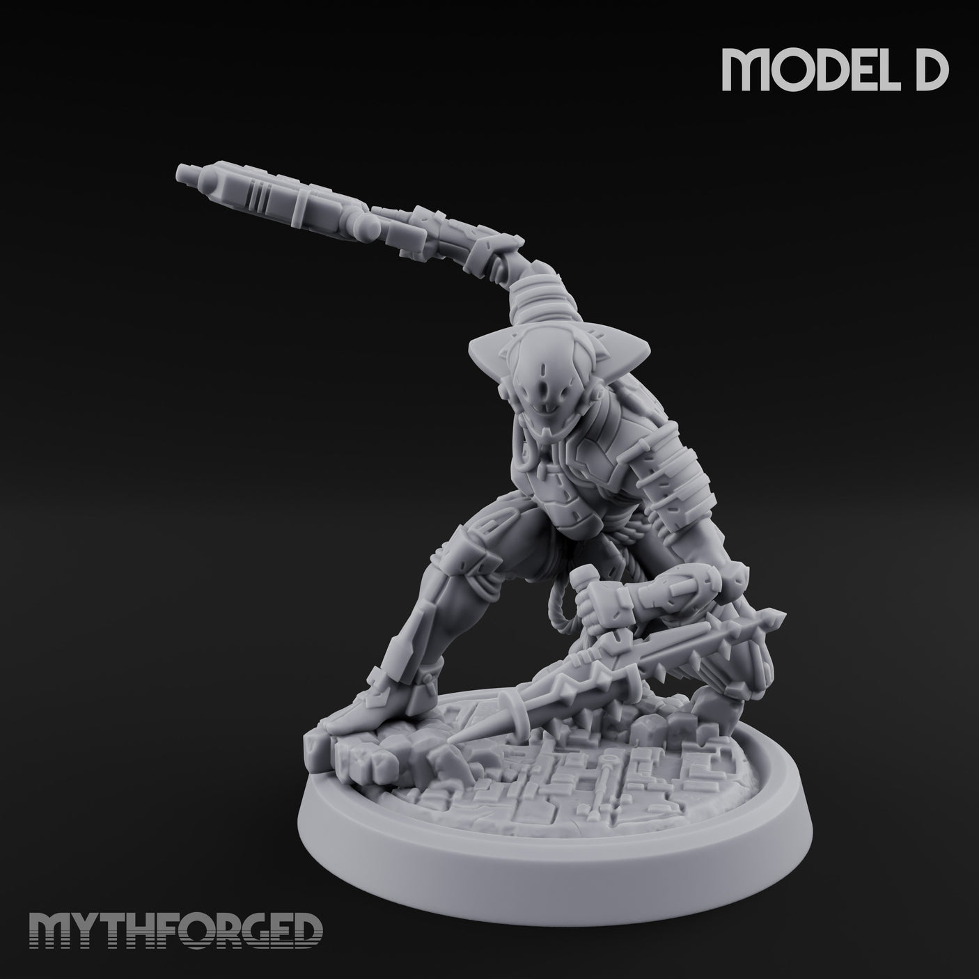 Gun Running Goblin Trooper D Miniature for Dungeons and Dragons, Pathfinder or other TTRPGs