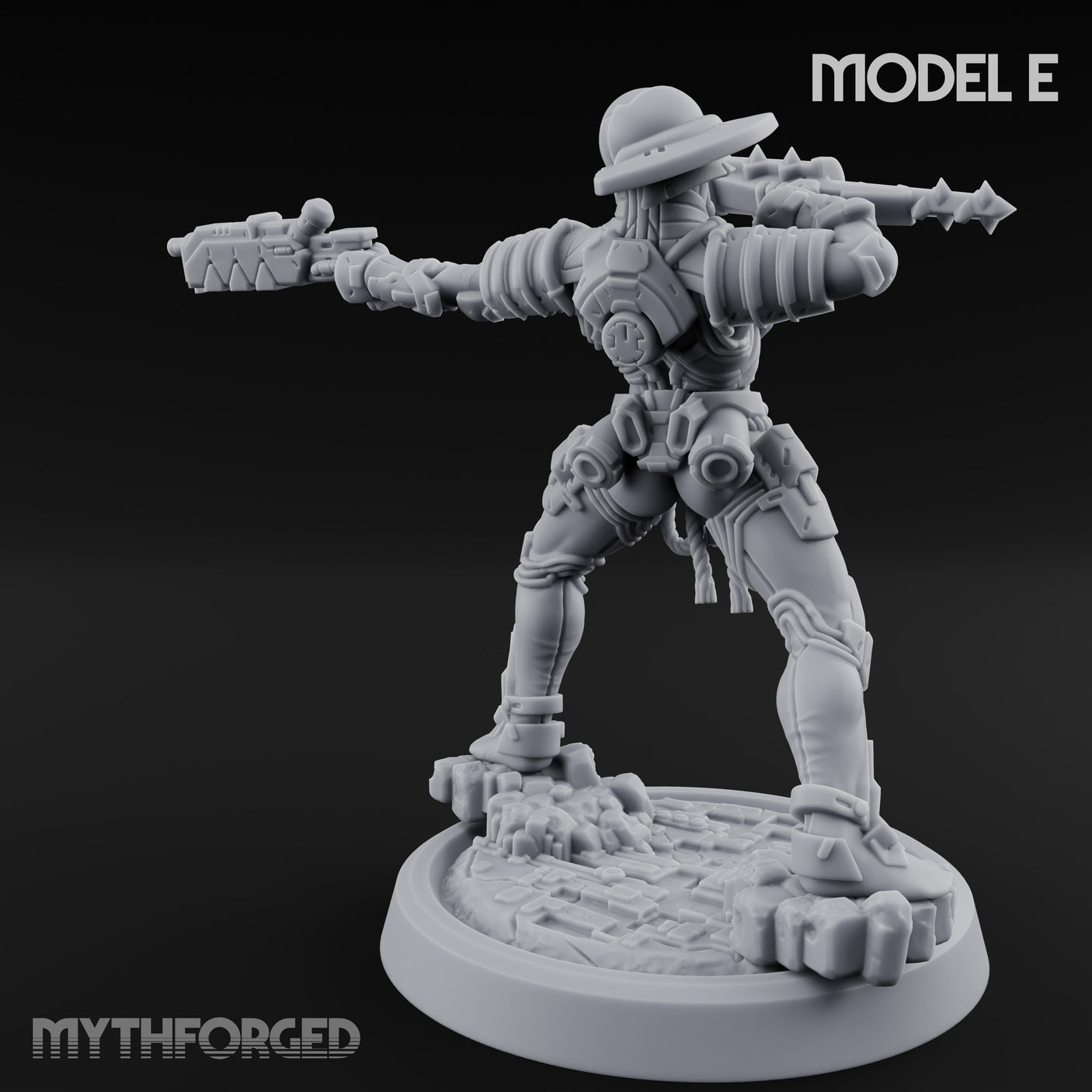 Gun Running Goblin Trooper E Miniature for Dungeons and Dragons, Pathfinder or other TTRPGs
