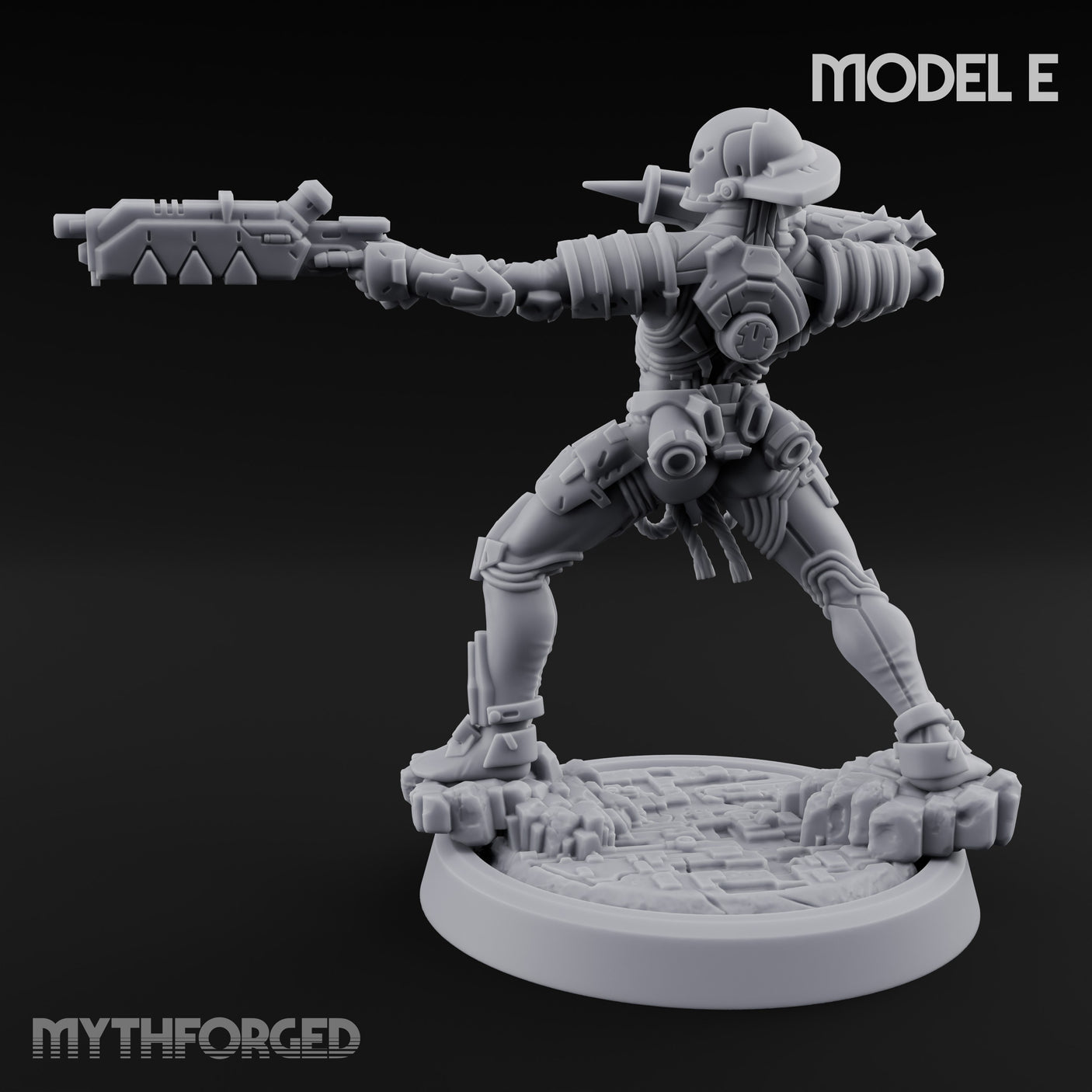 Gun Running Goblin Trooper E Miniature for Dungeons and Dragons, Pathfinder or other TTRPGs