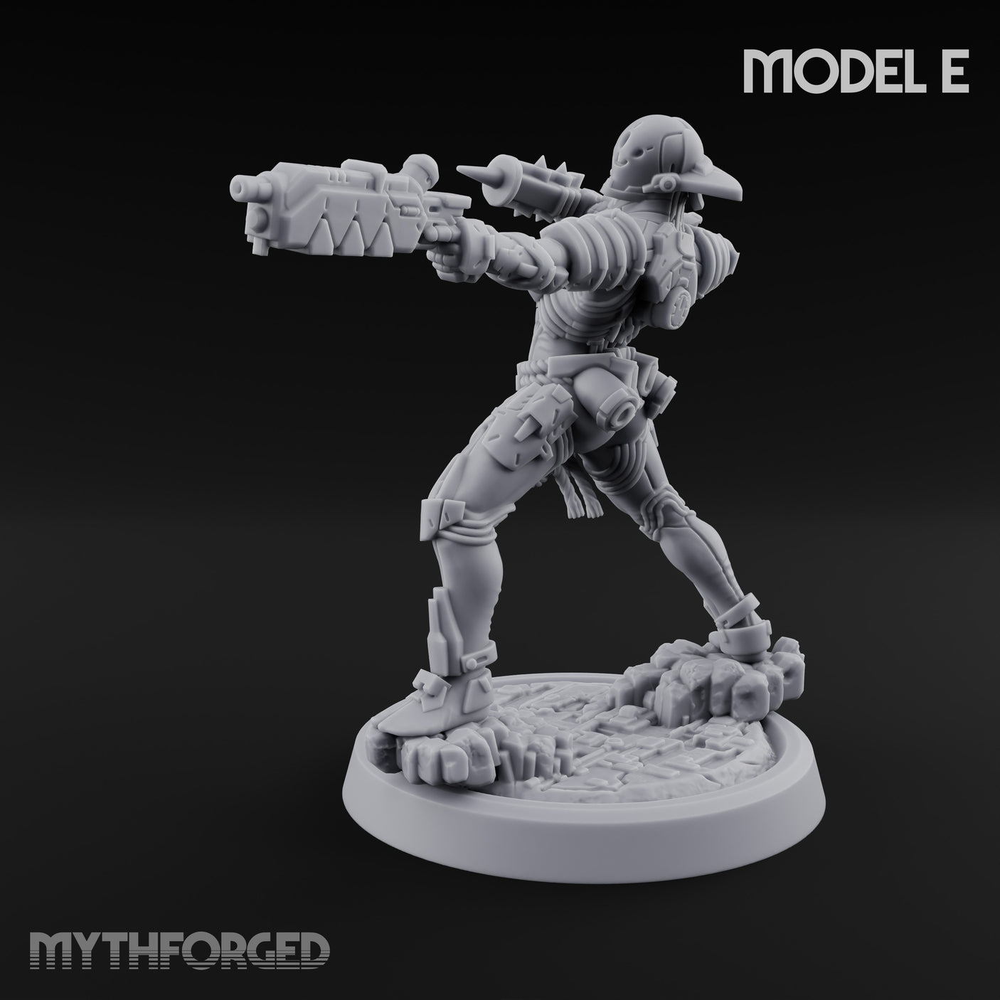Gun Running Goblin Trooper E Miniature for Dungeons and Dragons, Pathfinder or other TTRPGs