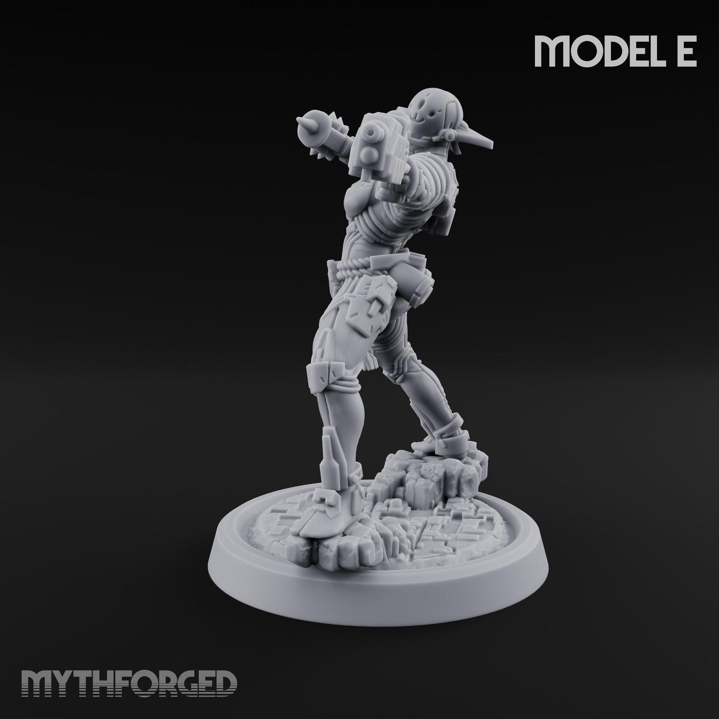 Gun Running Goblin Trooper E Miniature for Dungeons and Dragons, Pathfinder or other TTRPGs