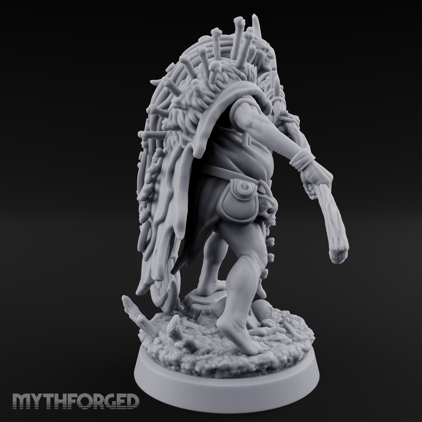 Tentacle Crowned Scepter Wielding Hag Bone Witch Miniature for Dungeons and Dragons, Pathfinder or other TTRPGs