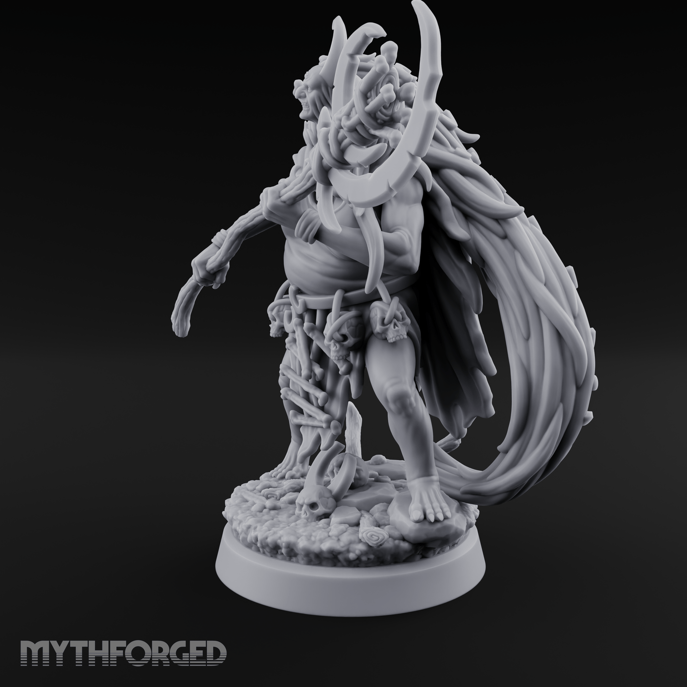 Tentacle Crowned Scepter Wielding Hag Bone Witch Miniature for Dungeons and Dragons, Pathfinder or other TTRPGs