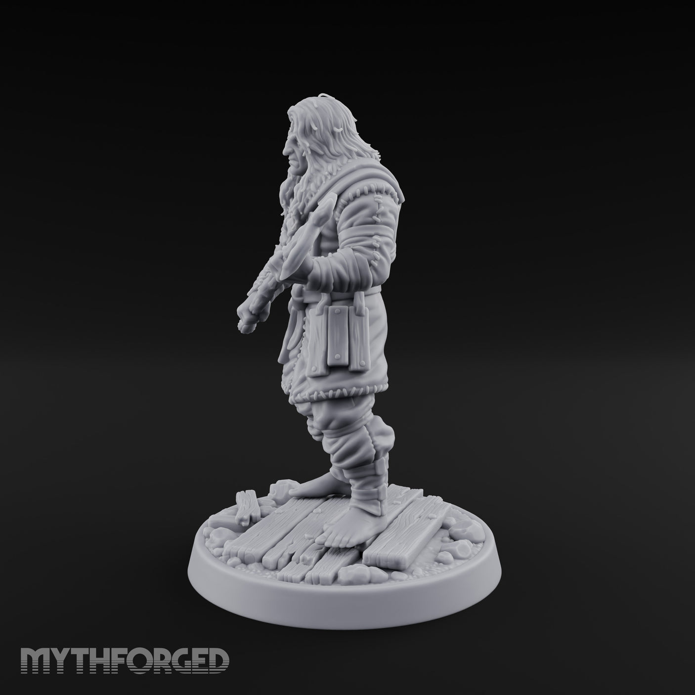 Halberd Gripping Human Guard Miniature for Dungeons and Dragons, Pathfinder or other TTRPGs