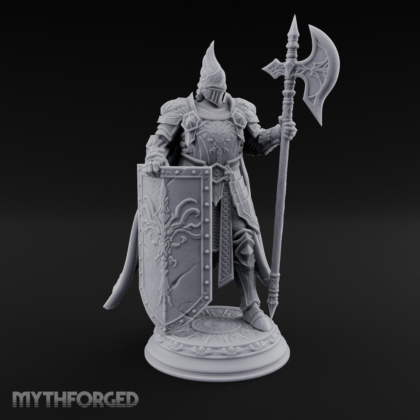 Halberd Hoisting Shield Bearing Human Knight gallery 2
