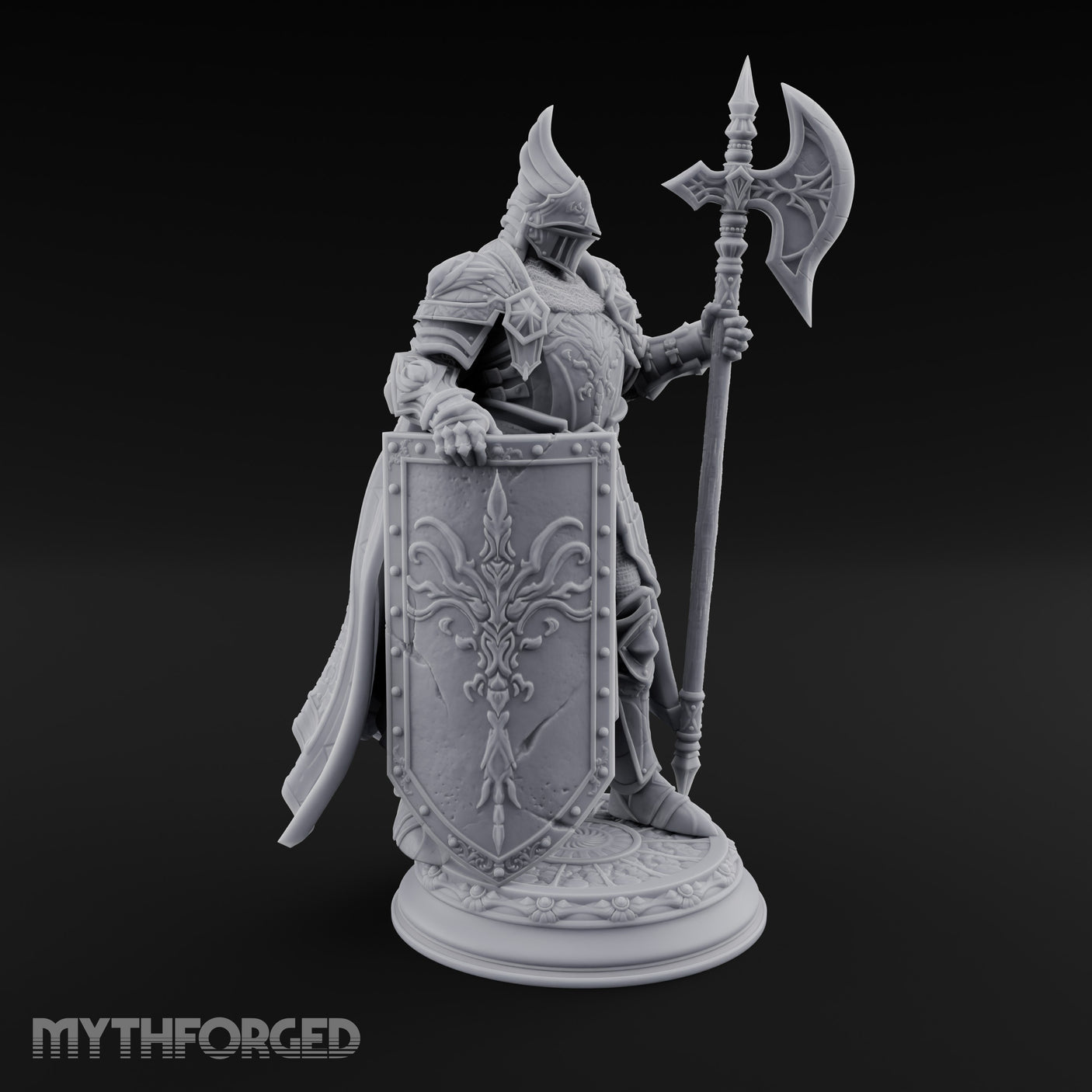 Halberd Hoisting Shield Bearing Human Knight gallery 3