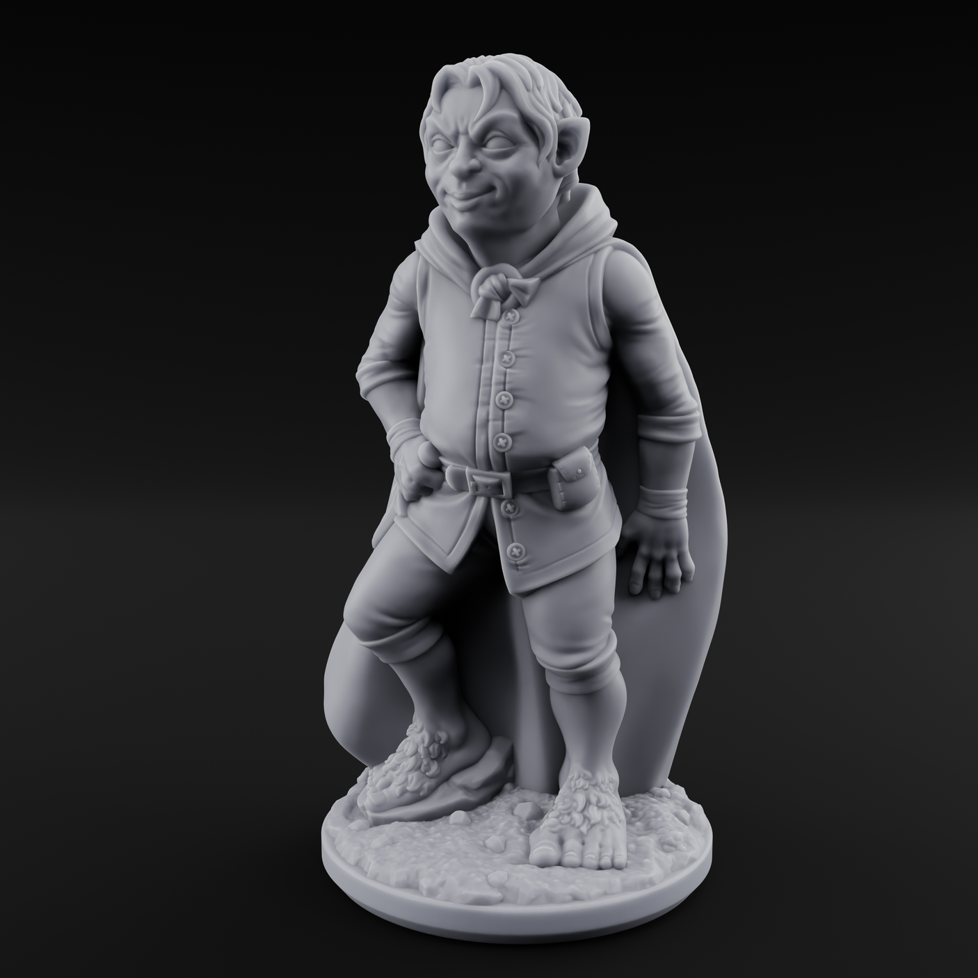 Wandering About Halfling Explorer A Miniature for Dungeons and Dragons, Pathfinder or other TTRPGs