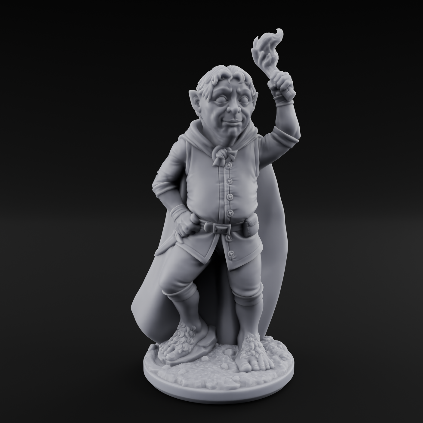 Wandering About Halfling Explorers Miniature for Dungeons and Dragons, Pathfinder or other TTRPGs
