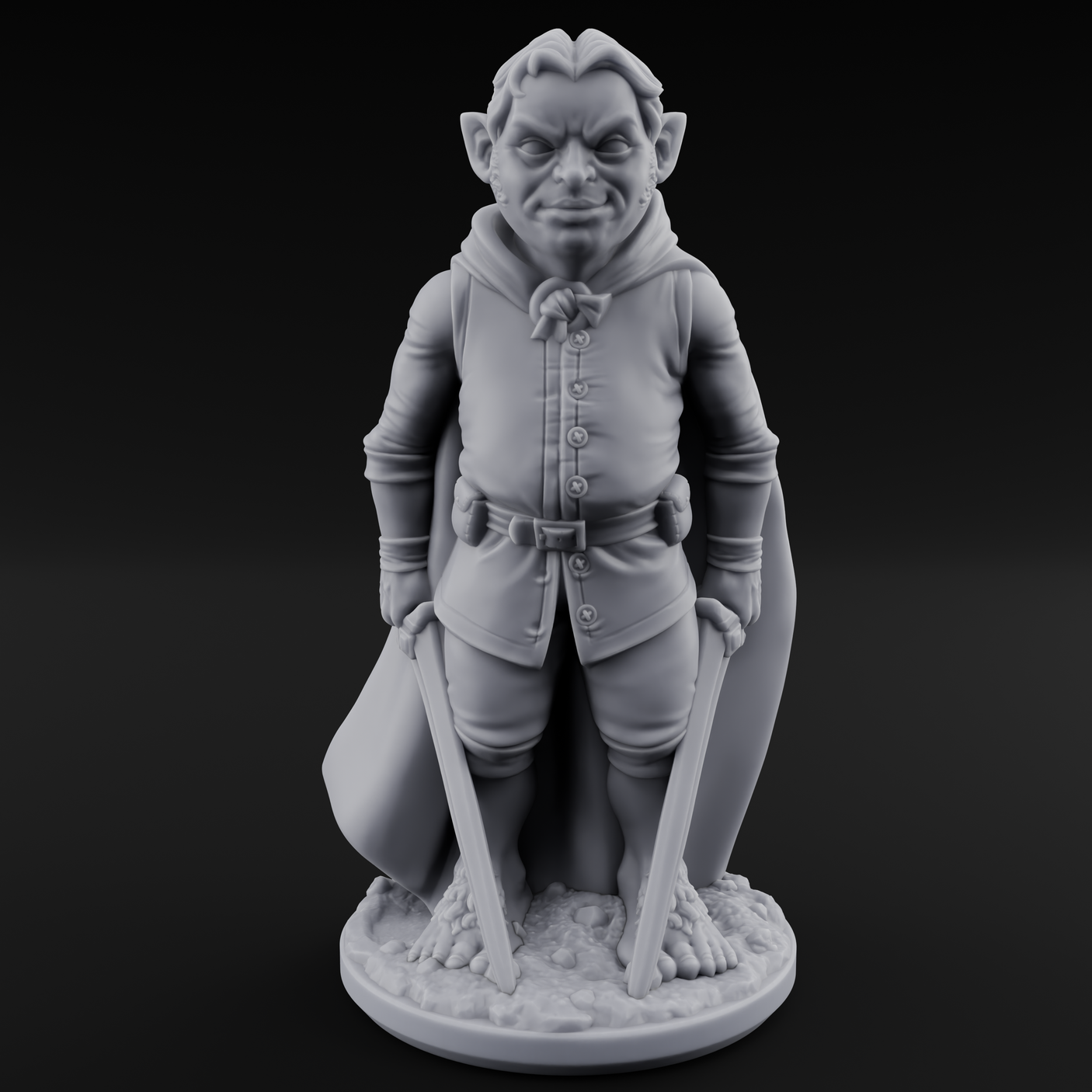 Wandering About Halfling Explorers Miniature for Dungeons and Dragons, Pathfinder or other TTRPGs
