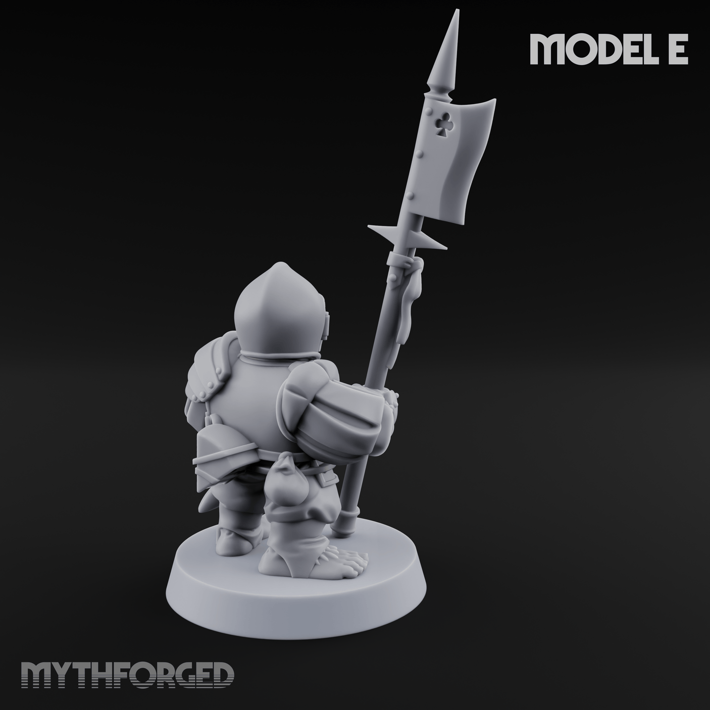 Feather Flourishing Halfling Halberdiers E Miniature for Dungeons and Dragons, Pathfinder or other TTRPGs