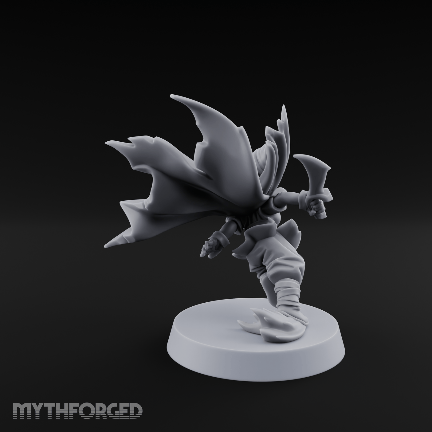 Cape Billowing Skyward Halfling Rogue Miniature for Dungeons and Dragons, Pathfinder or other TTRPGs