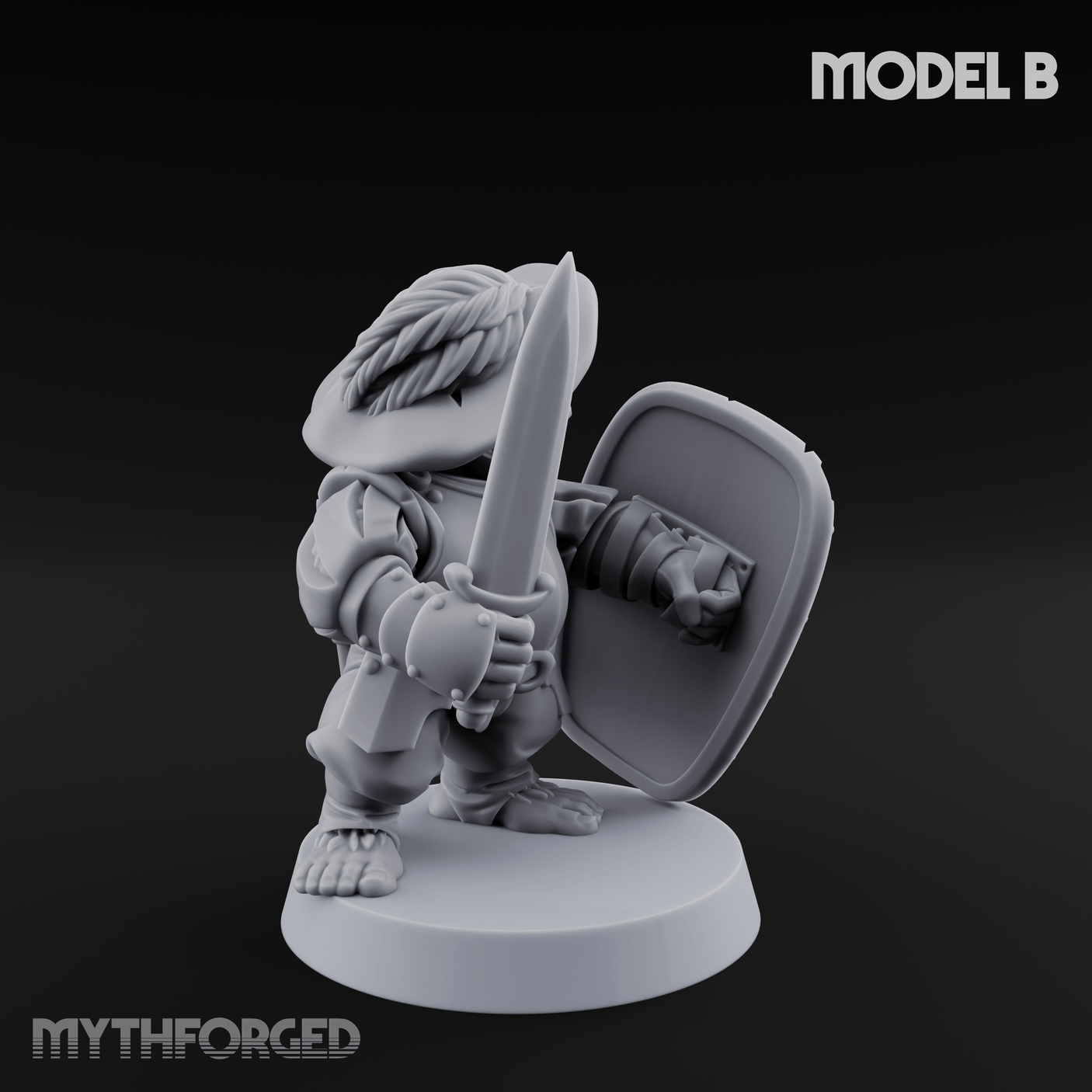 Defending Halfling Warriors B Miniature for Dungeons and Dragons, Pathfinder or other TTRPGs