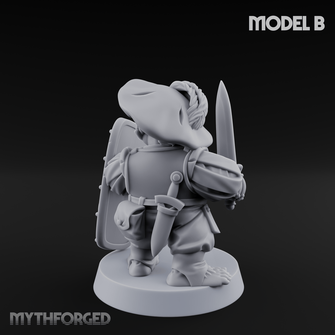 Defending Halfling Warriors B Miniature for Dungeons and Dragons, Pathfinder or other TTRPGs