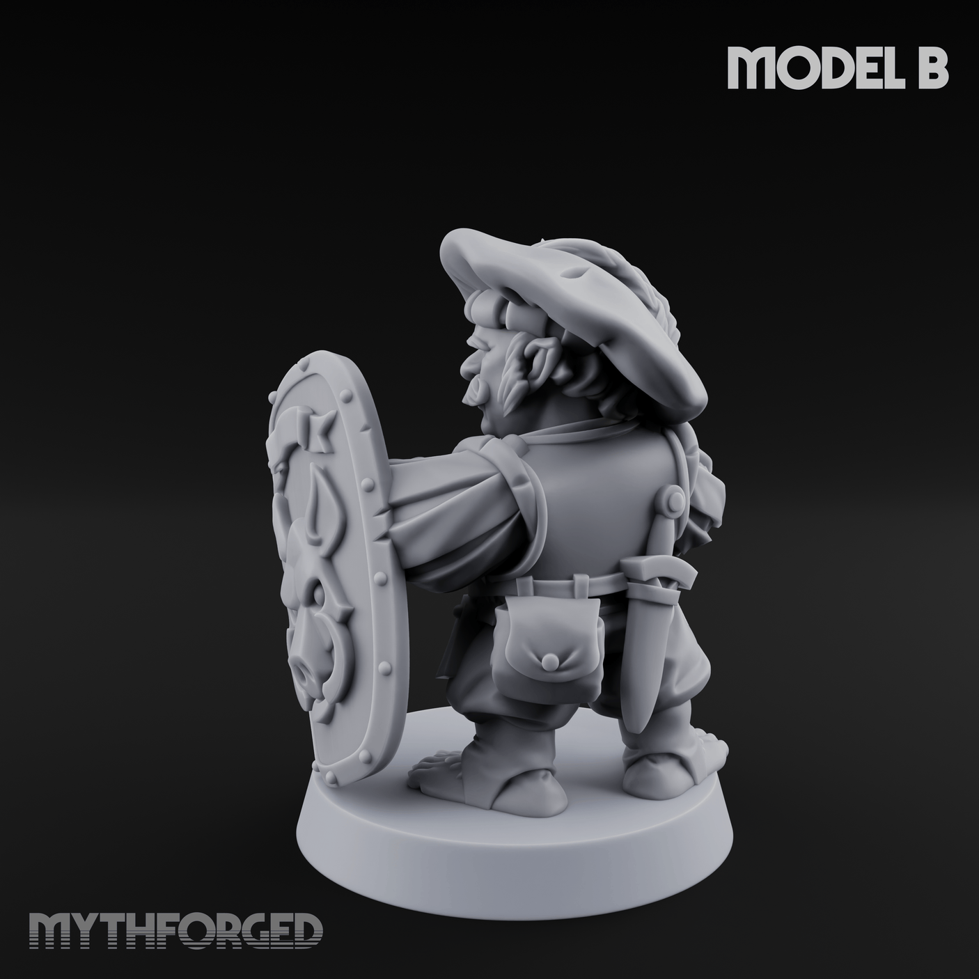 Defending Halfling Warriors B Miniature for Dungeons and Dragons, Pathfinder or other TTRPGs