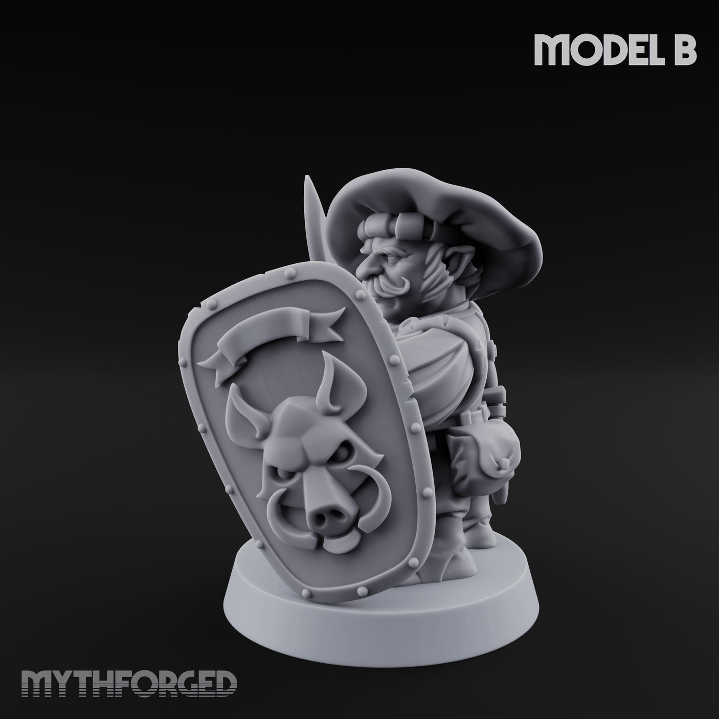 Defending Halfling Warriors B Miniature for Dungeons and Dragons, Pathfinder or other TTRPGs
