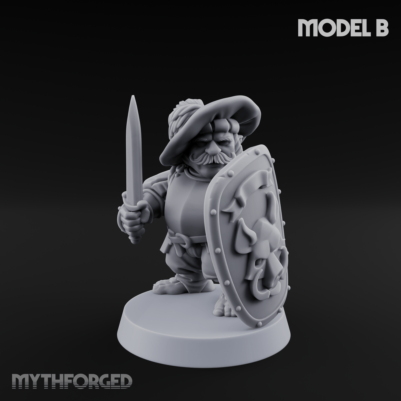 Defending Halfling Warriors B Miniature for Dungeons and Dragons, Pathfinder or other TTRPGs