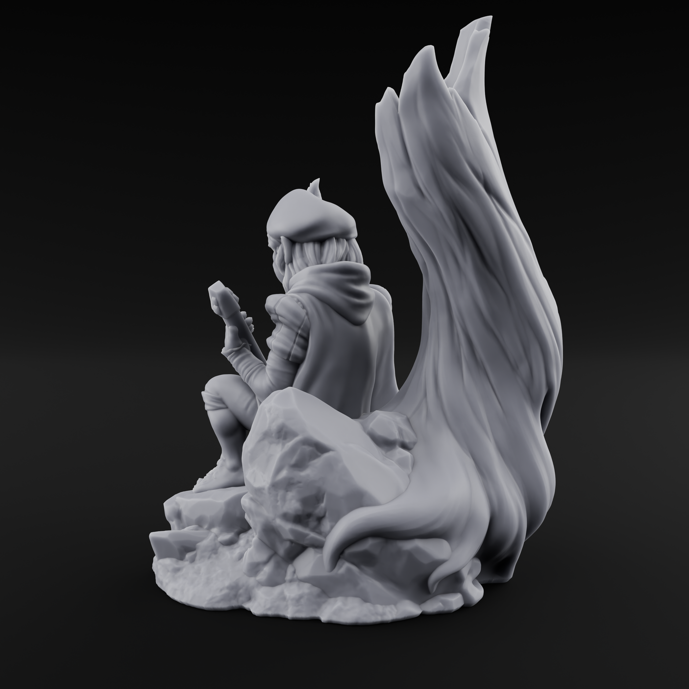 Strumming By The Stump Halfling Bard Miniature for Dungeons and Dragons, Pathfinder or other TTRPGs