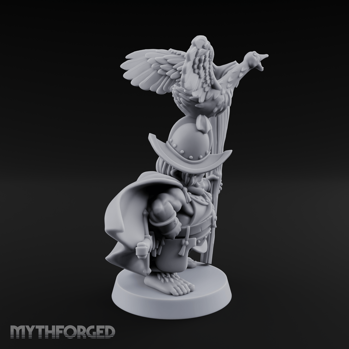 Wing Commanding Halfling Captain Miniature for Dungeons and Dragons, Pathfinder or other TTRPGs