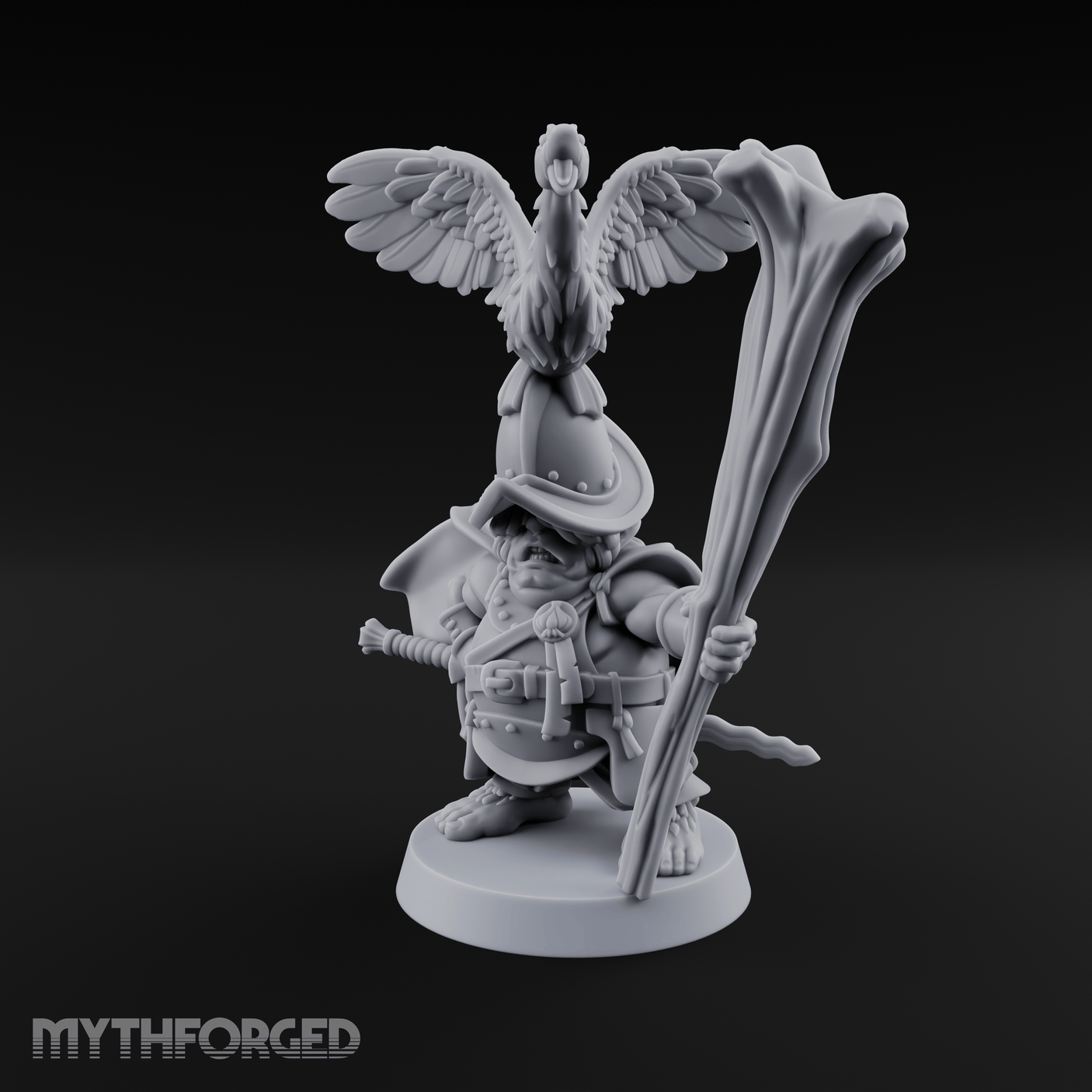 Wing Commanding Halfling Captain Miniature for Dungeons and Dragons, Pathfinder or other TTRPGs
