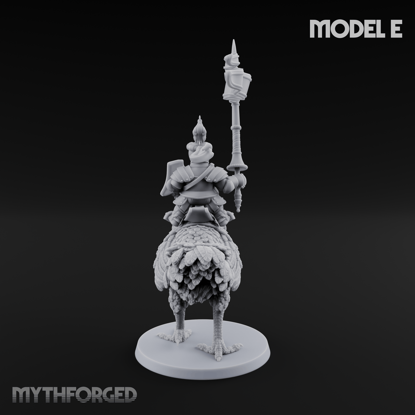 Regally Mounted Halfling Chicken Riders E Miniature for Dungeons and Dragons, Pathfinder or other TTRPGs