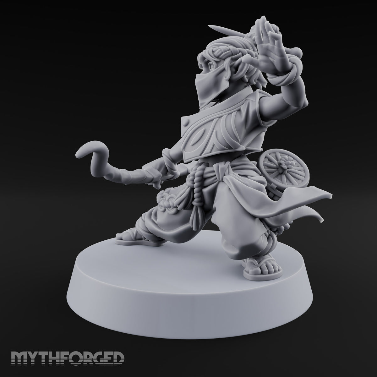 Face Covered, Basket Full Halfling Rogue — Masked · Bow