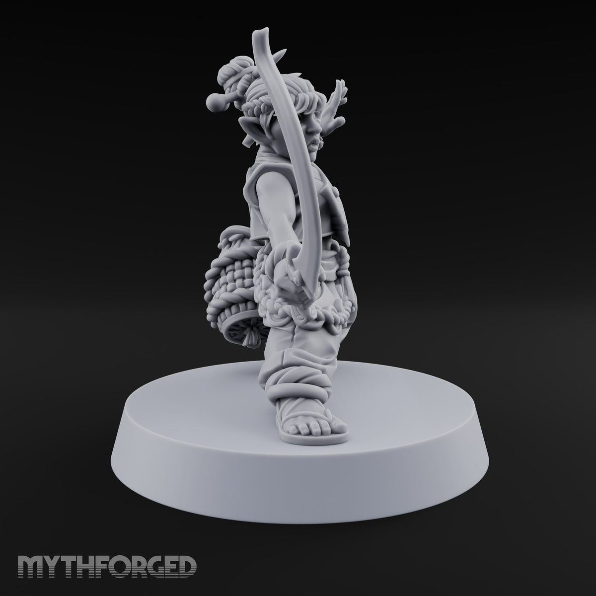 Face Covered, Basket Full Halfling Rogue — Unmasked · Sword