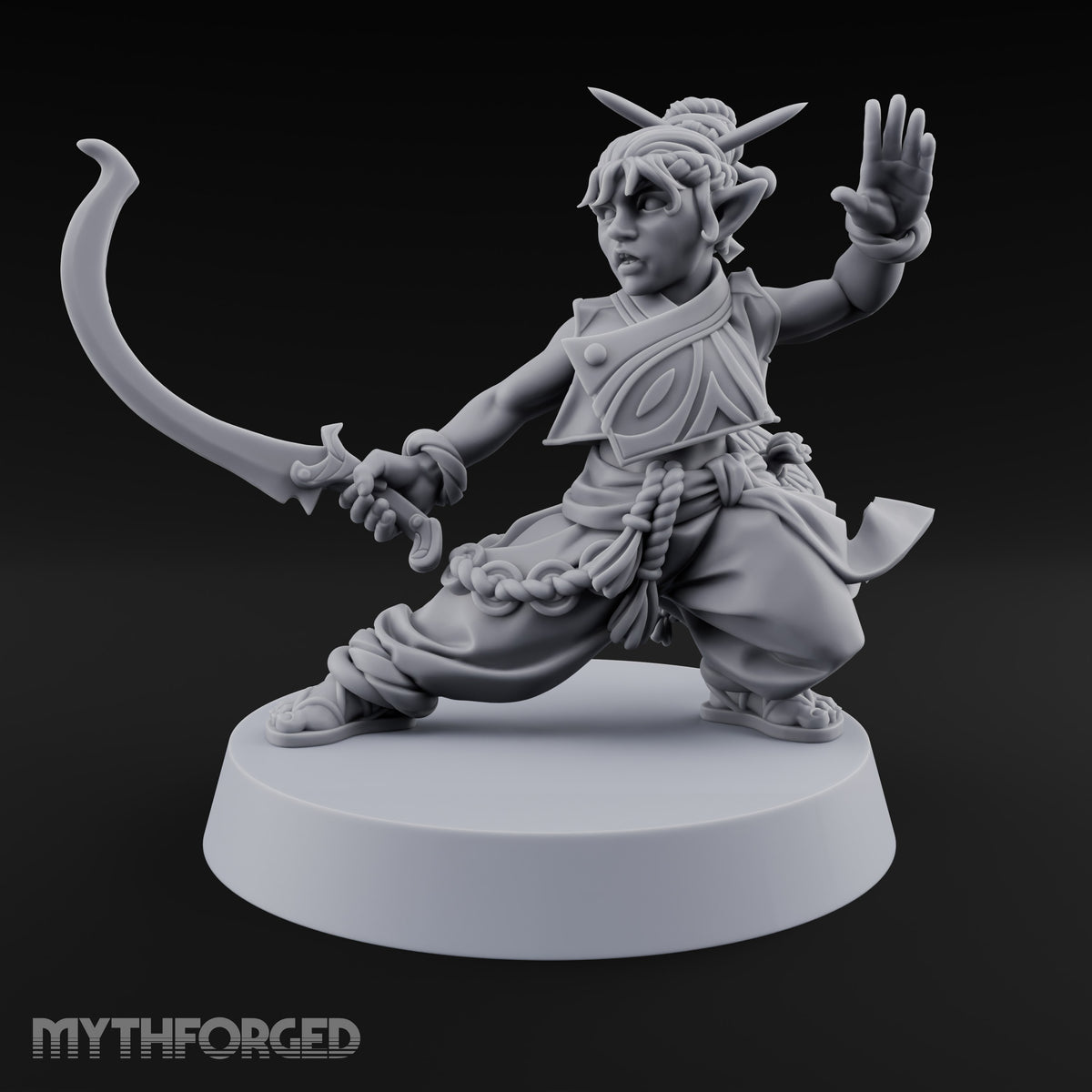 Face Covered, Basket Full Halfling Rogue — Unmasked · Sword