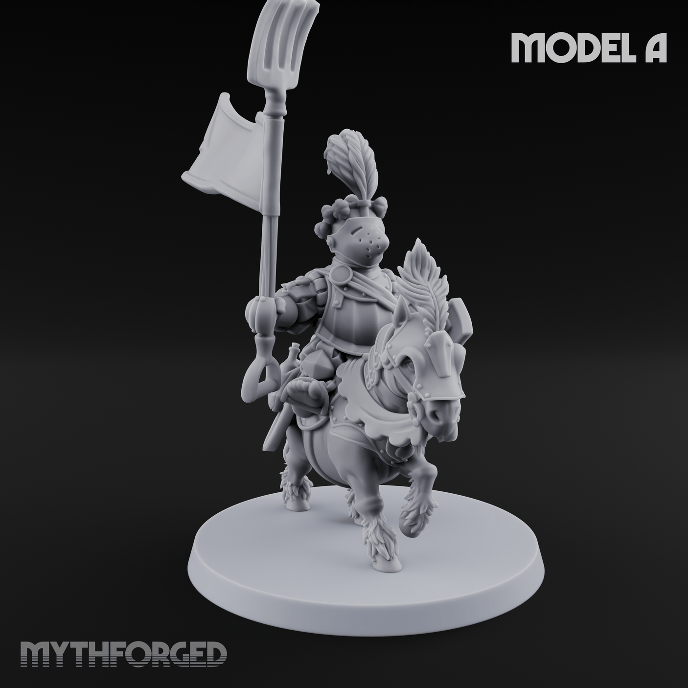 Forking Forward Halfling Pony Riders A Miniature for Dungeons and Dragons, Pathfinder or other TTRPGs