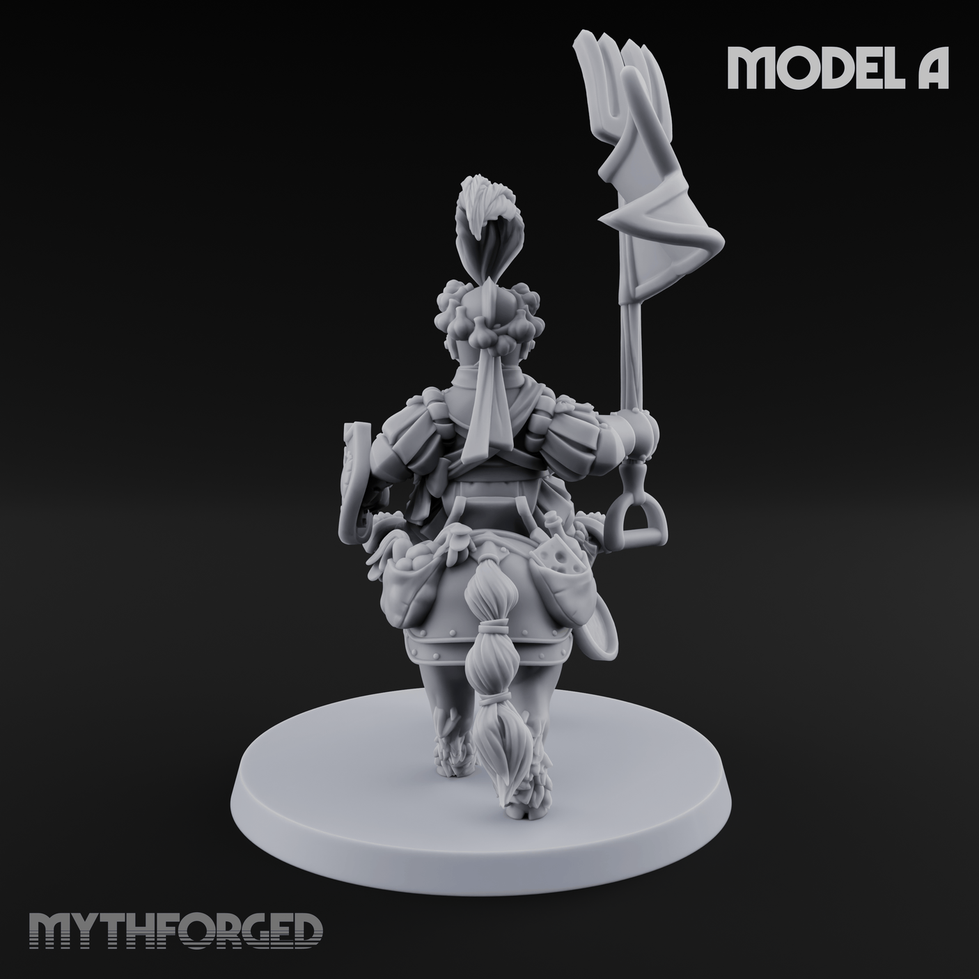Forking Forward Halfling Pony Riders A Miniature for Dungeons and Dragons, Pathfinder or other TTRPGs