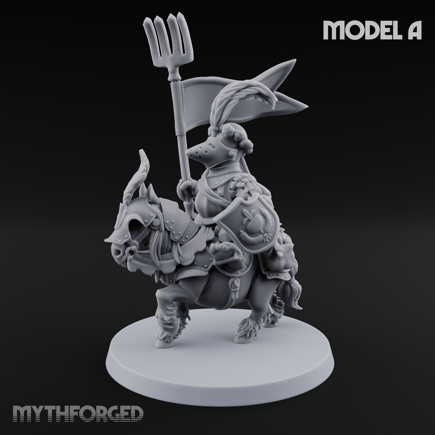 Forking Forward Halfling Pony Riders A Miniature for Dungeons and Dragons, Pathfinder or other TTRPGs