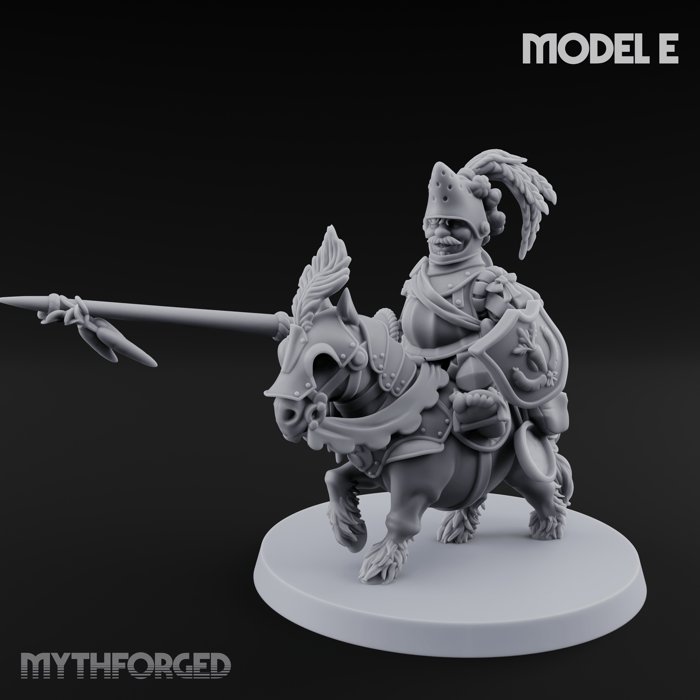 Forking Forward Halfling Pony Riders E Miniature for Dungeons and Dragons, Pathfinder or other TTRPGs