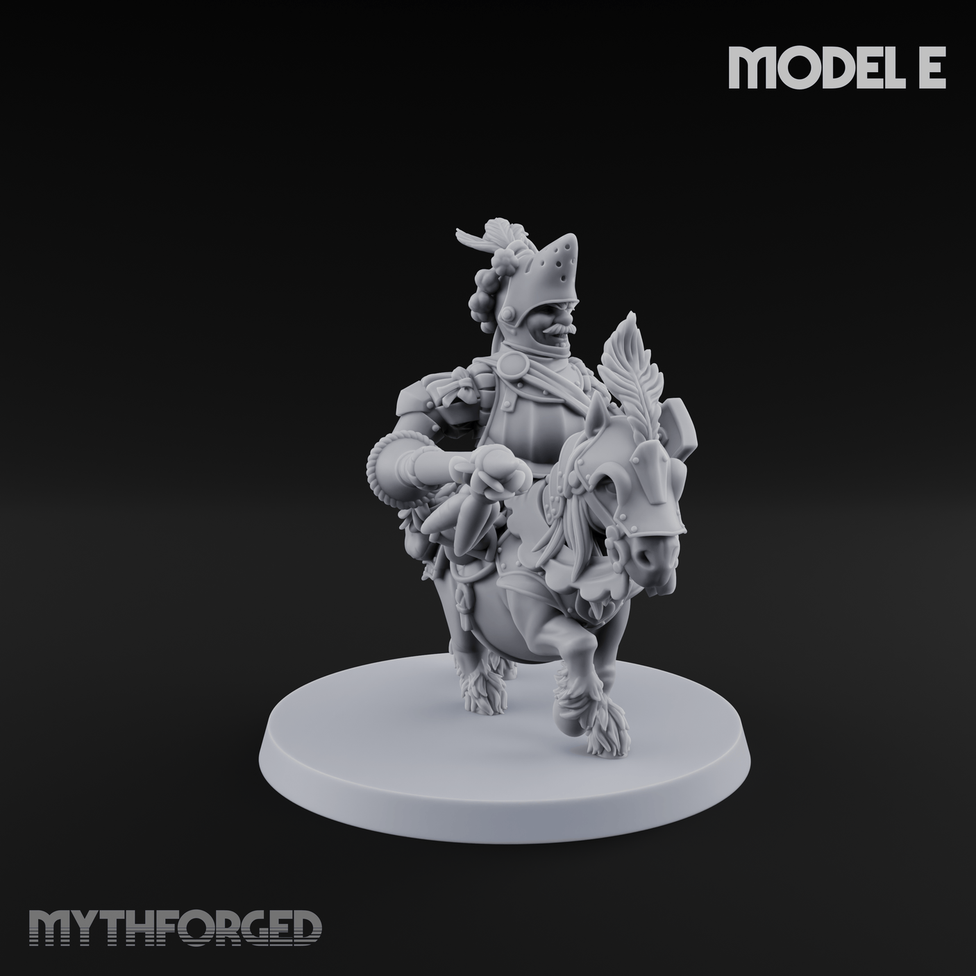 Forking Forward Halfling Pony Riders E Miniature for Dungeons and Dragons, Pathfinder or other TTRPGs