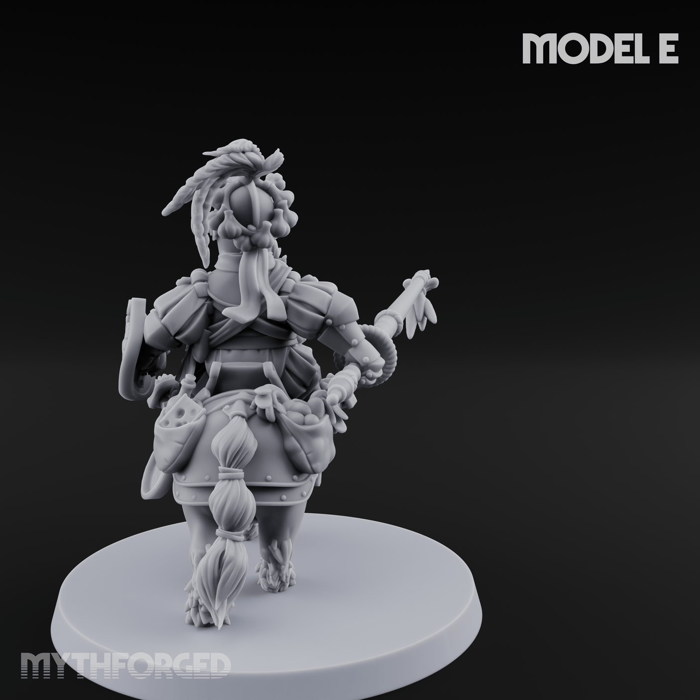 Forking Forward Halfling Pony Riders E Miniature for Dungeons and Dragons, Pathfinder or other TTRPGs