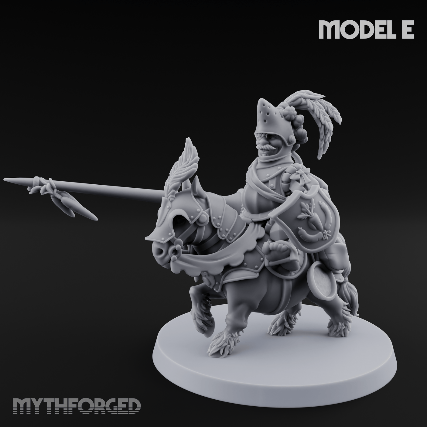 Forking Forward Halfling Pony Riders E Miniature for Dungeons and Dragons, Pathfinder or other TTRPGs