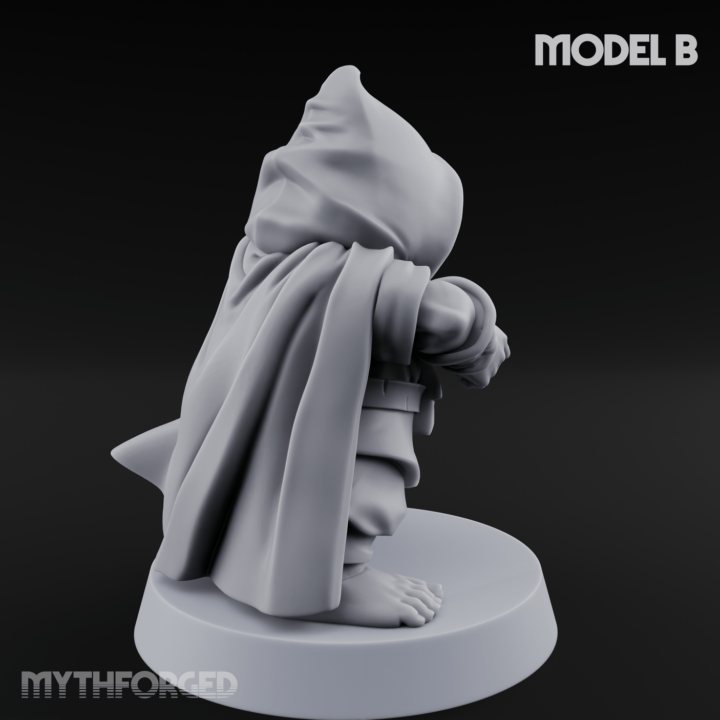 Ready To Fling Halfling Slingers B Miniature for Dungeons and Dragons, Pathfinder or other TTRPGs