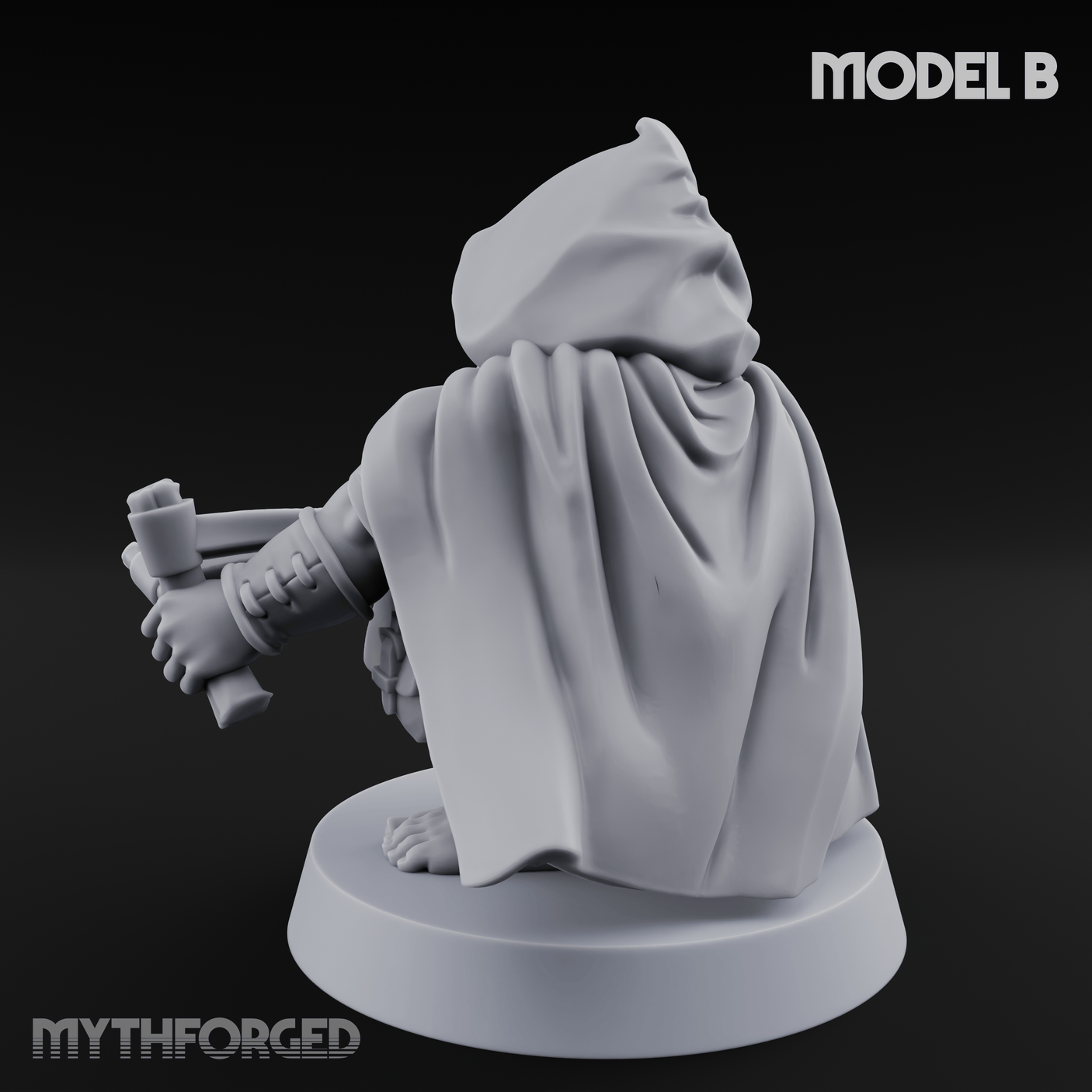 Ready To Fling Halfling Slingers B Miniature for Dungeons and Dragons, Pathfinder or other TTRPGs
