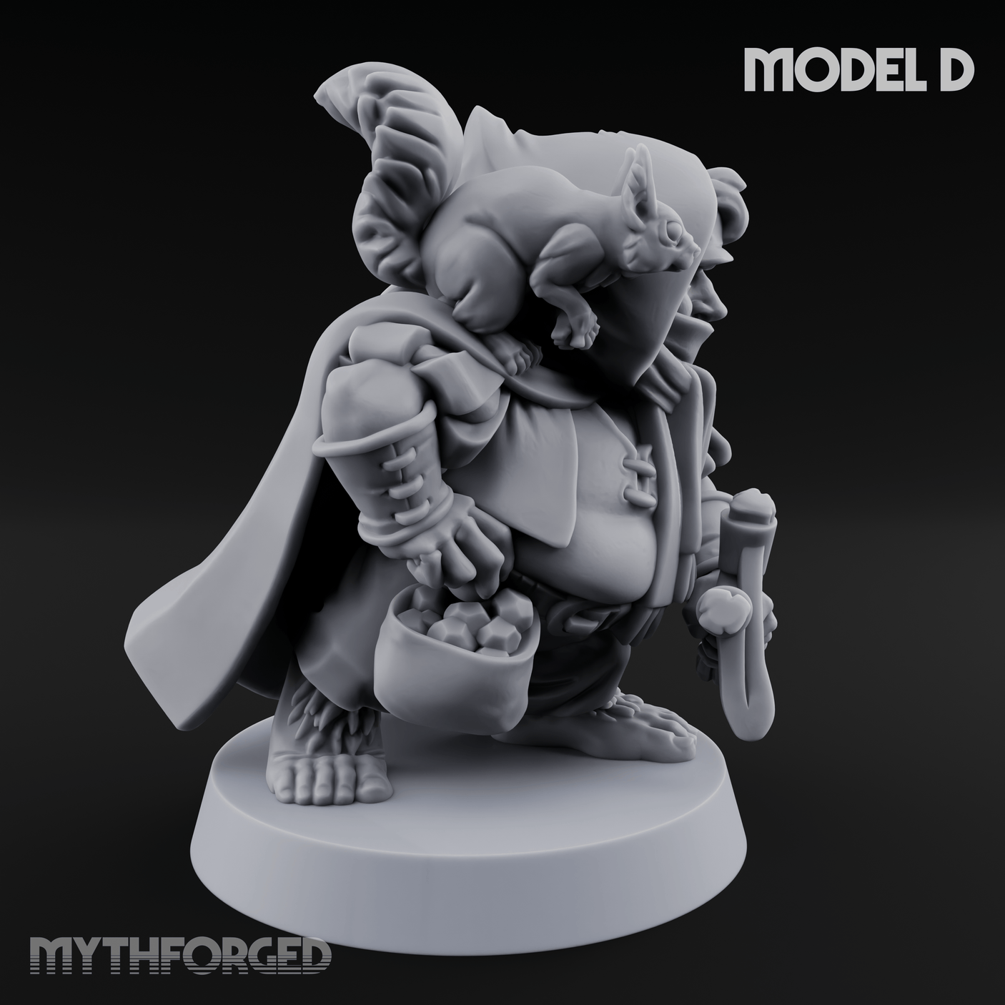 Ready To Fling Halfling Slingers Miniature for Dungeons and Dragons, Pathfinder or other TTRPGs