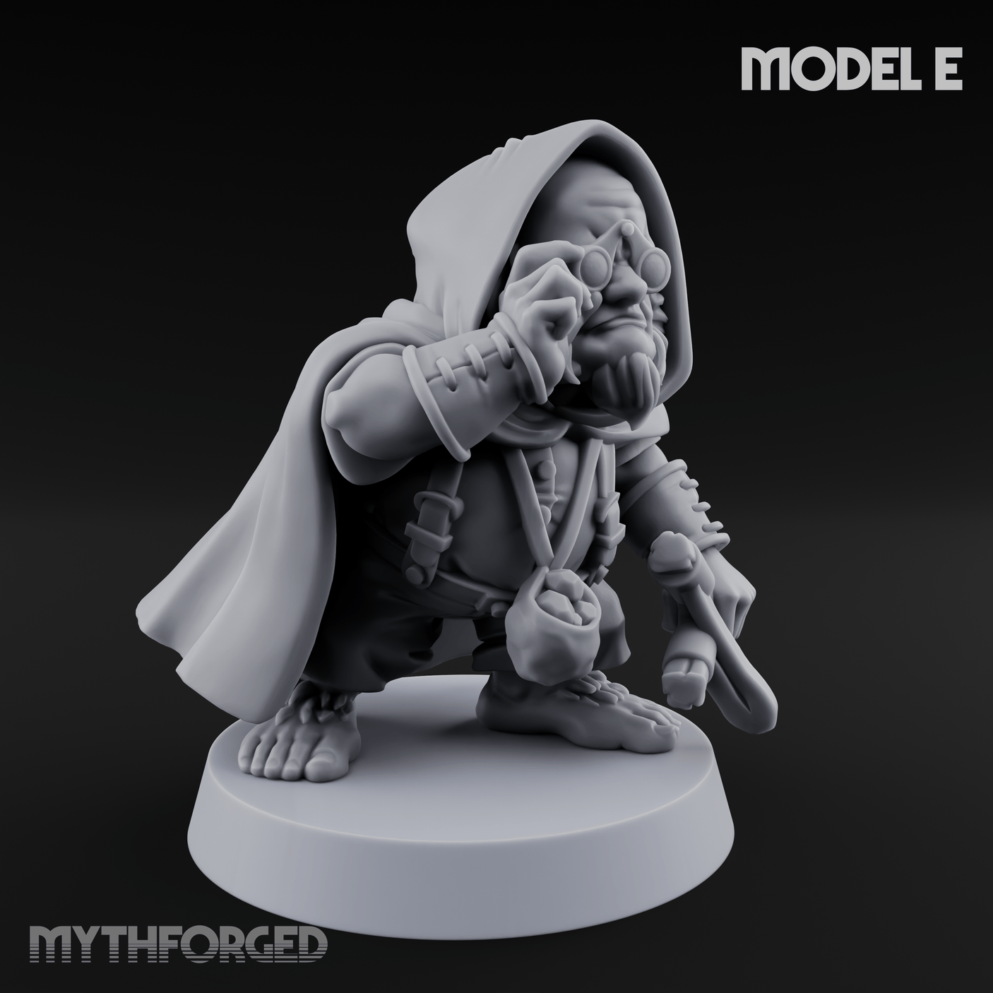 Ready To Fling Halfling Slingers Miniature for Dungeons and Dragons, Pathfinder or other TTRPGs