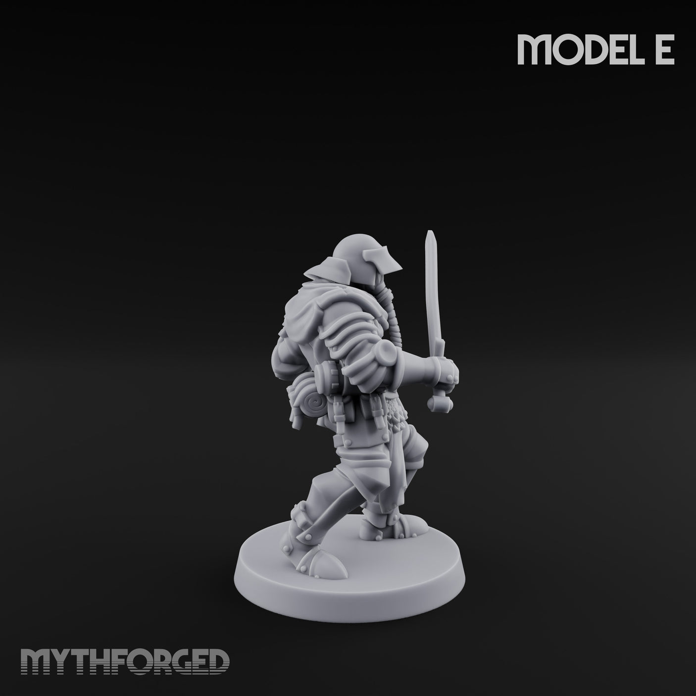 Hammer Axe Rifle Bearing Shocktroopers Miniature for Dungeons and Dragons, Pathfinder or other TTRPGs