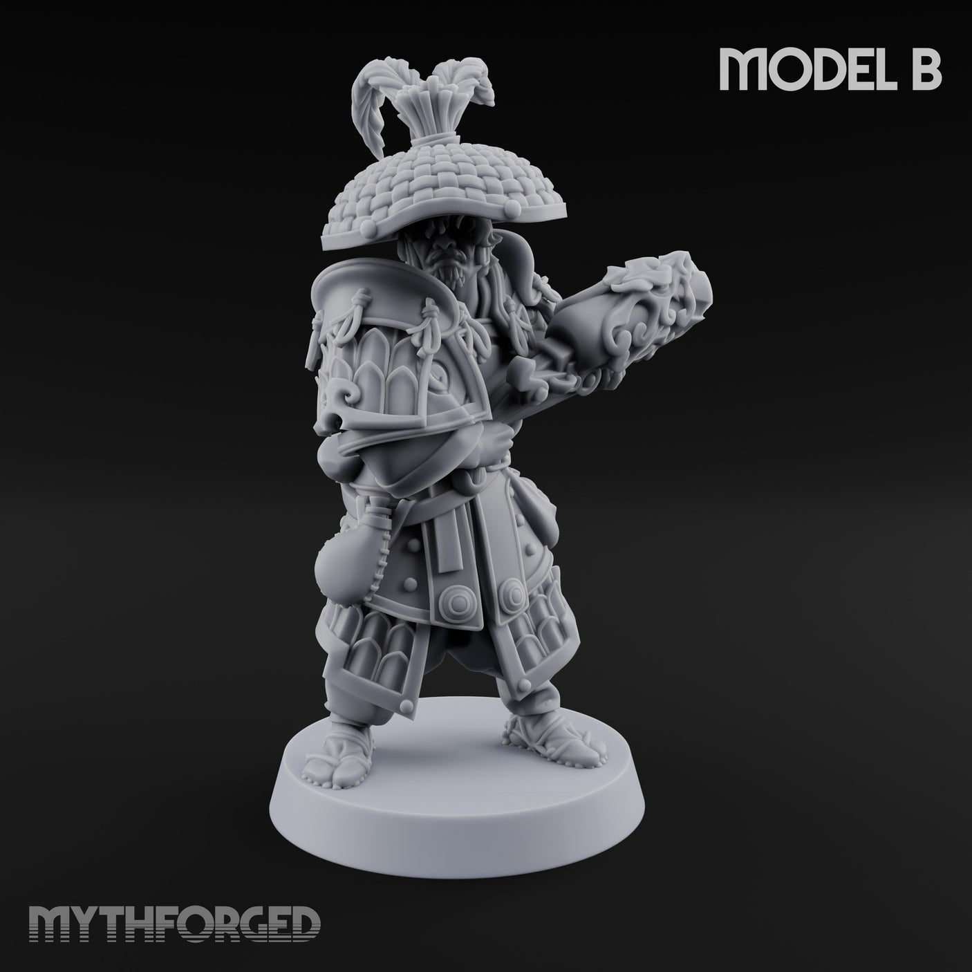 Hand Mortar Lugging Thunder Warriors Miniature for Dungeons and Dragons, Pathfinder or other TTRPGs