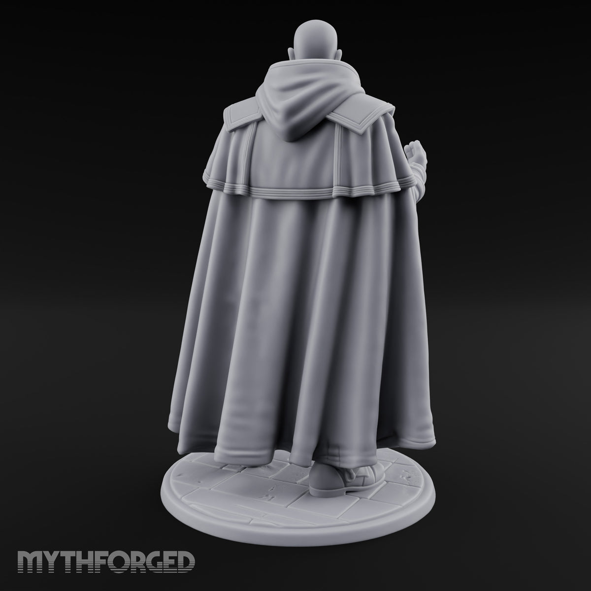 Hand Raising Human Inquisitor Miniature for Dungeons and Dragons, Pathfinder or other TTRPGs