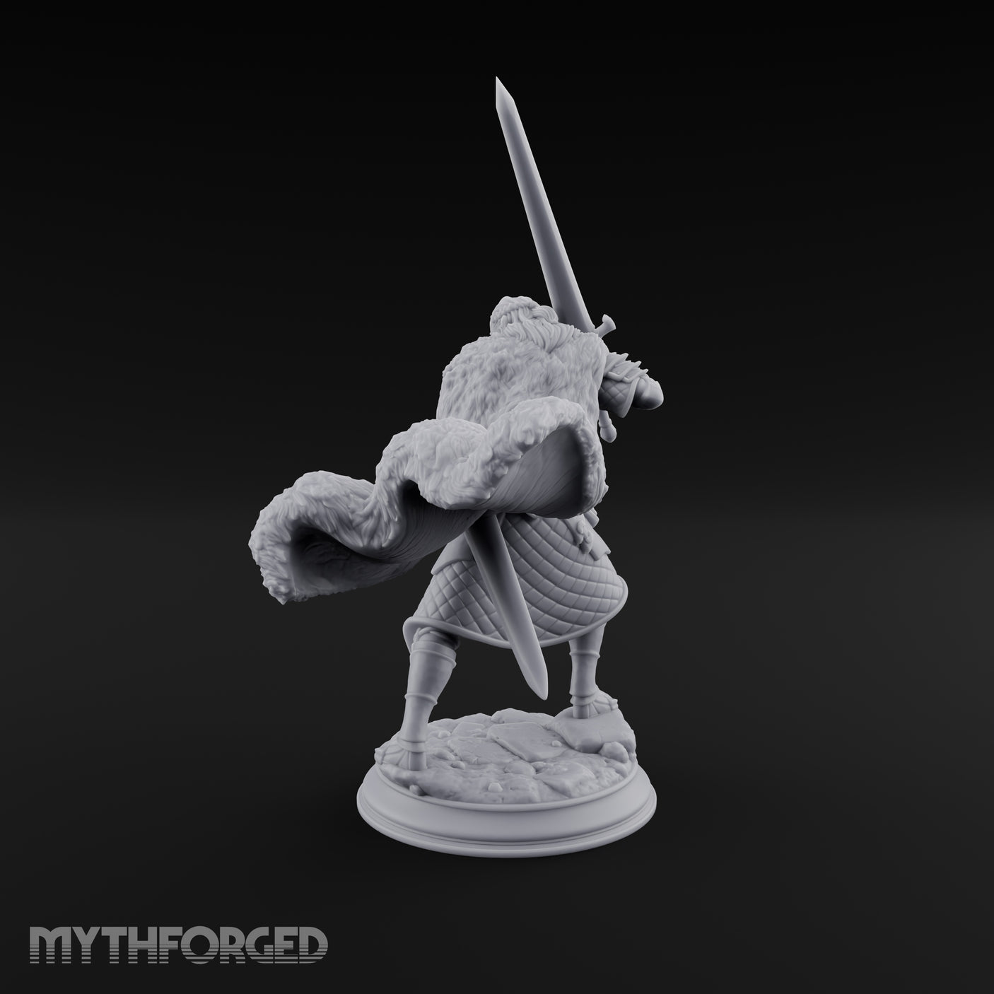 Cape Billowing Human Swordsman Miniature for Dungeons and Dragons, Pathfinder or other TTRPGs