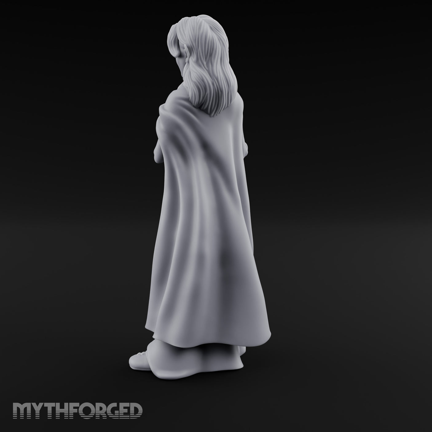Harp Plucking Elf Bard Miniature for Dungeons and Dragons, Pathfinder or other TTRPGs