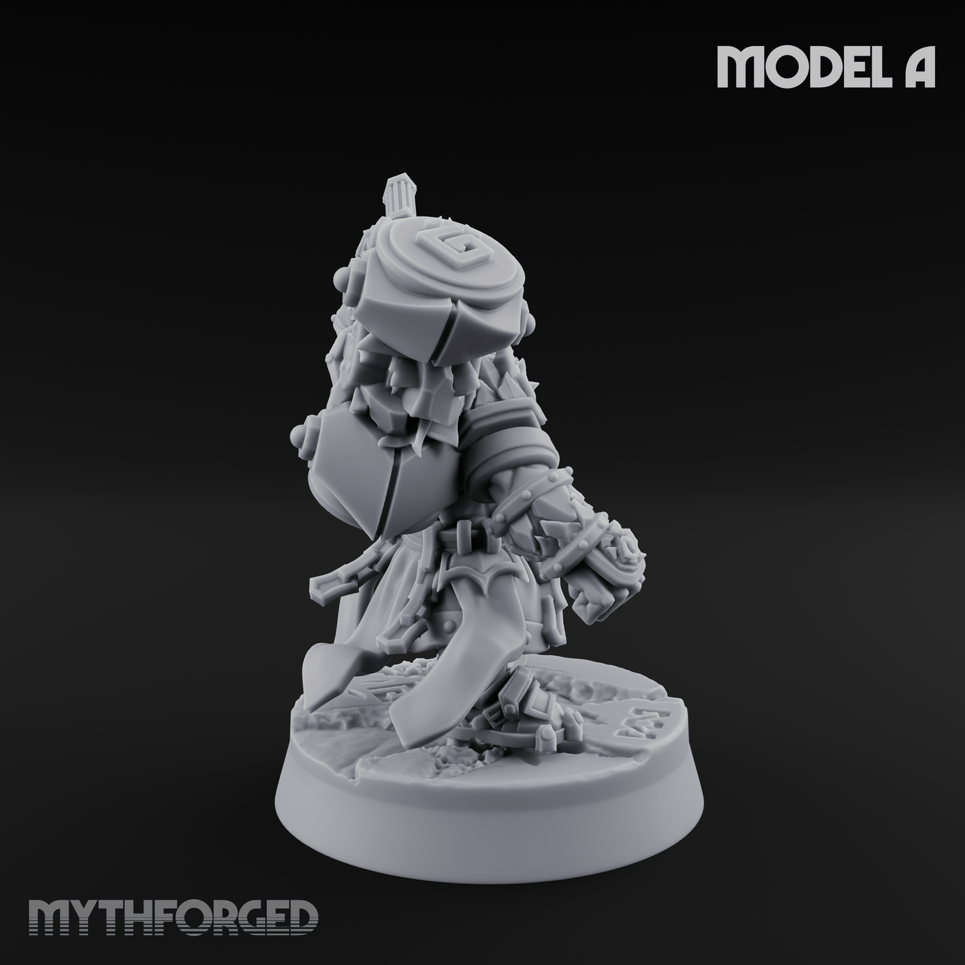 Smouldering Fire Dwarf Fighters A Miniature for Dungeons and Dragons, Pathfinder or other TTRPGs