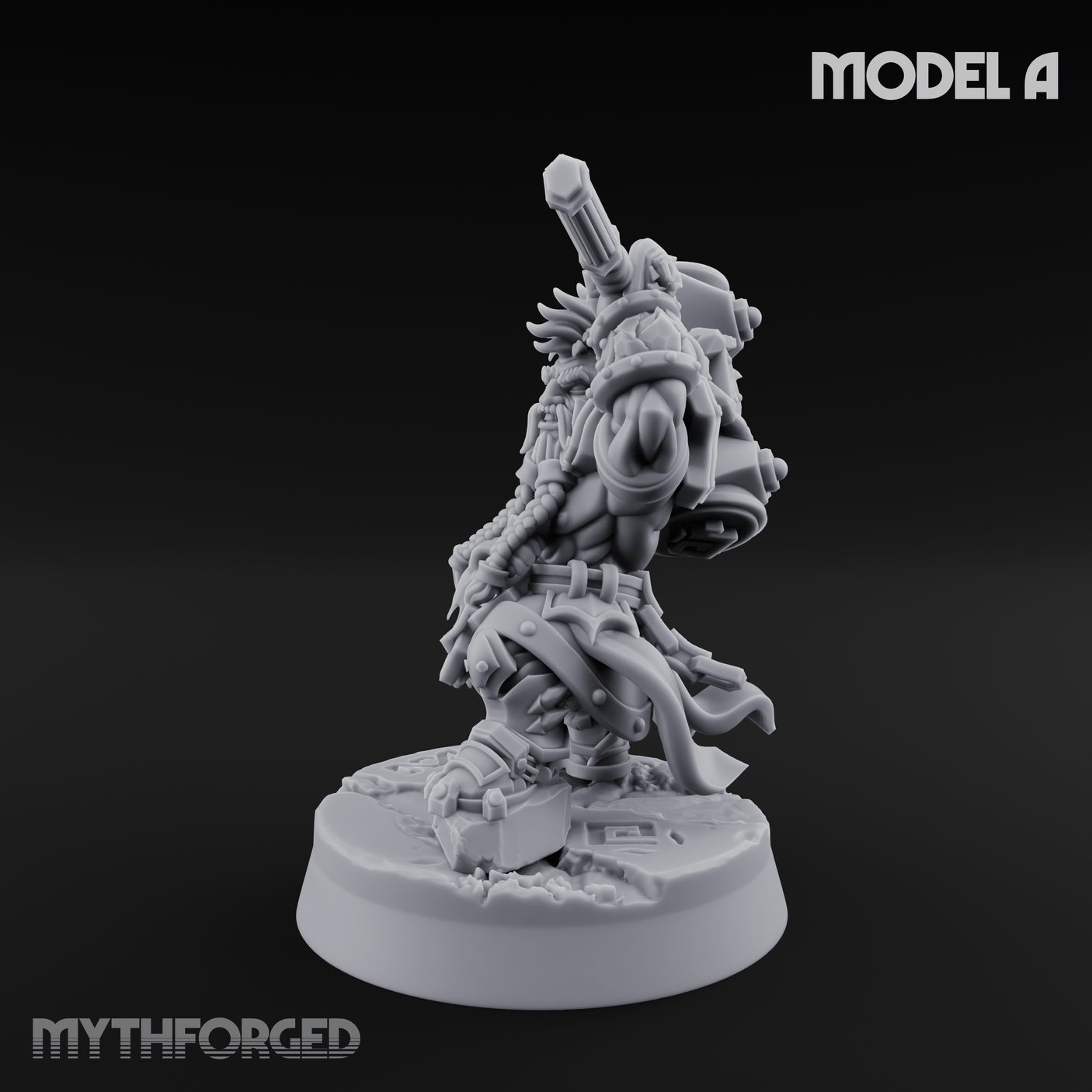 Smouldering Fire Dwarf Fighters A Miniature for Dungeons and Dragons, Pathfinder or other TTRPGs
