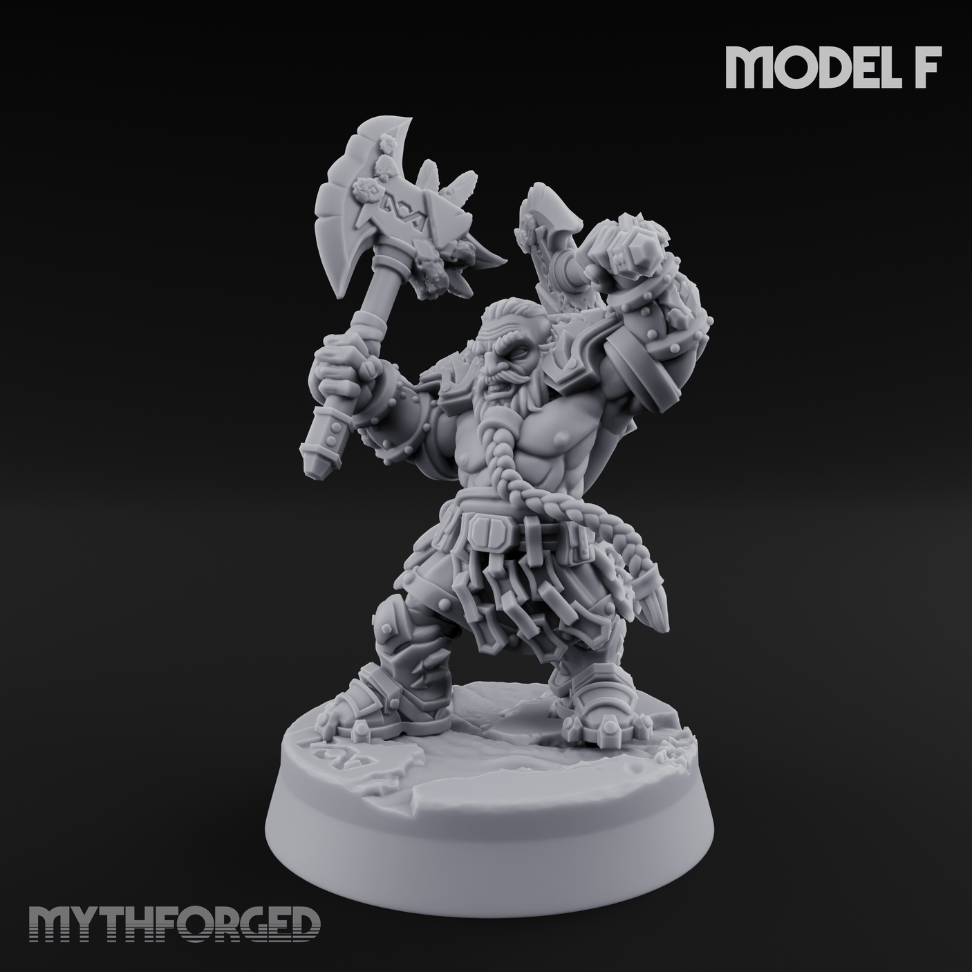 Smouldering Fire Dwarf Fighters F Miniature for Dungeons and Dragons, Pathfinder or other TTRPGs