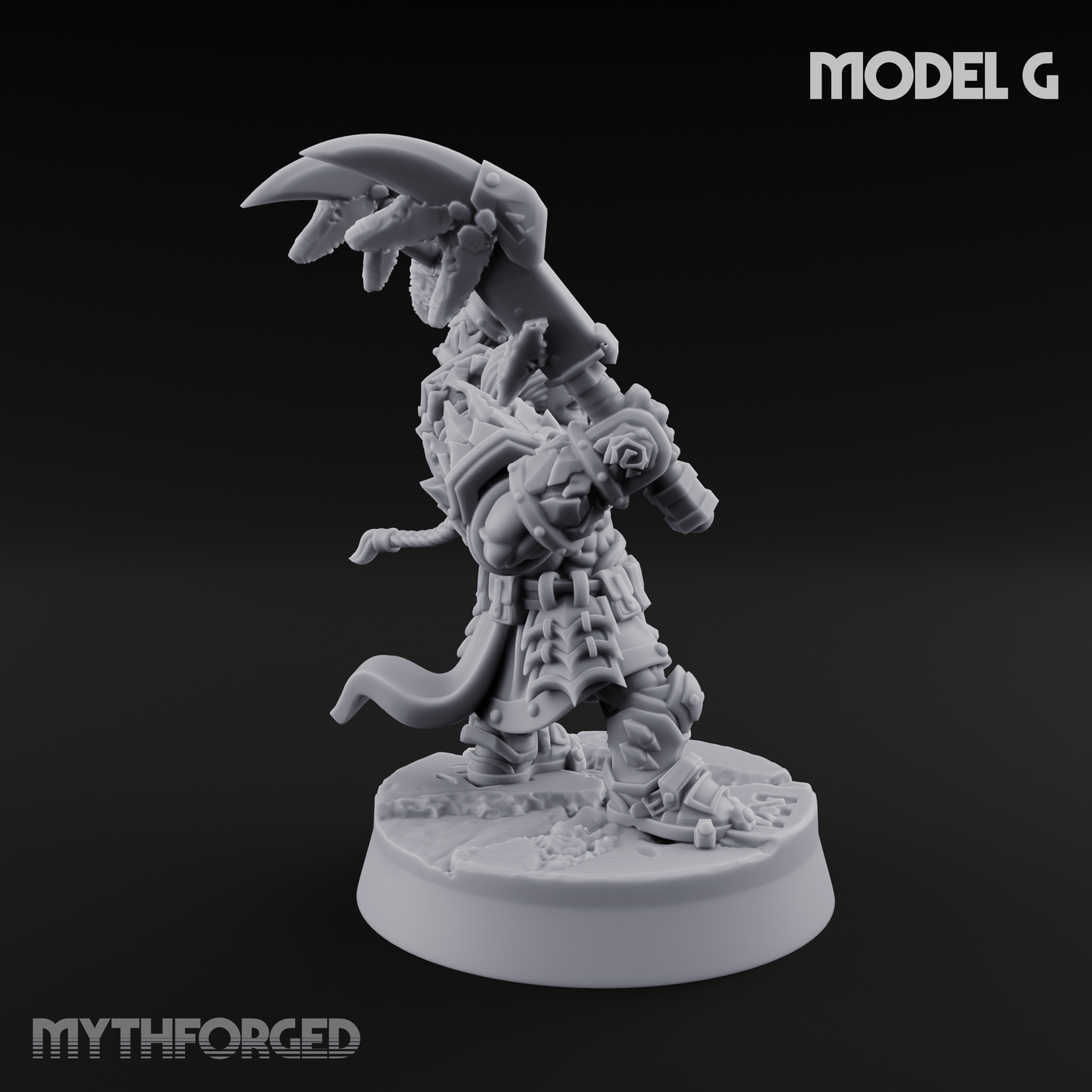 Smouldering Fire Dwarf Fighters G Miniature for Dungeons and Dragons, Pathfinder or other TTRPGs