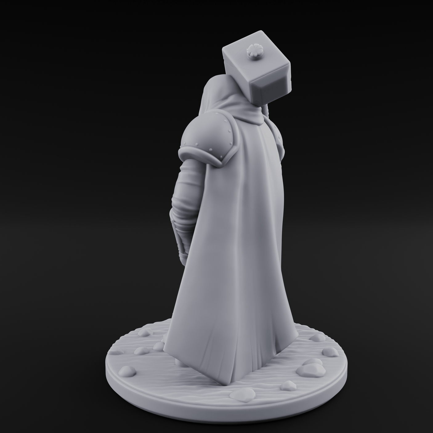 Hammer Shouldering Human Cleric Miniature for Dungeons and Dragons, Pathfinder or other TTRPGs